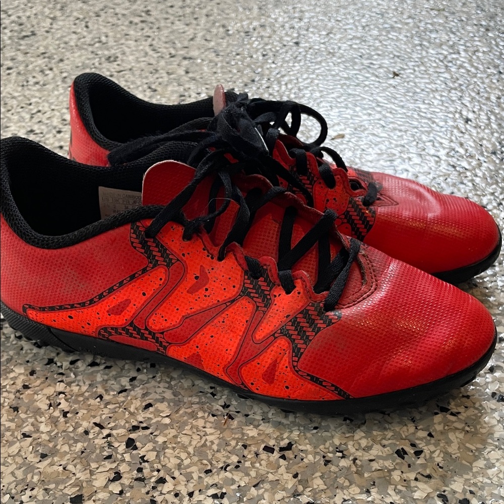 adidas Red and Black Athletic Training Shoes soccer
